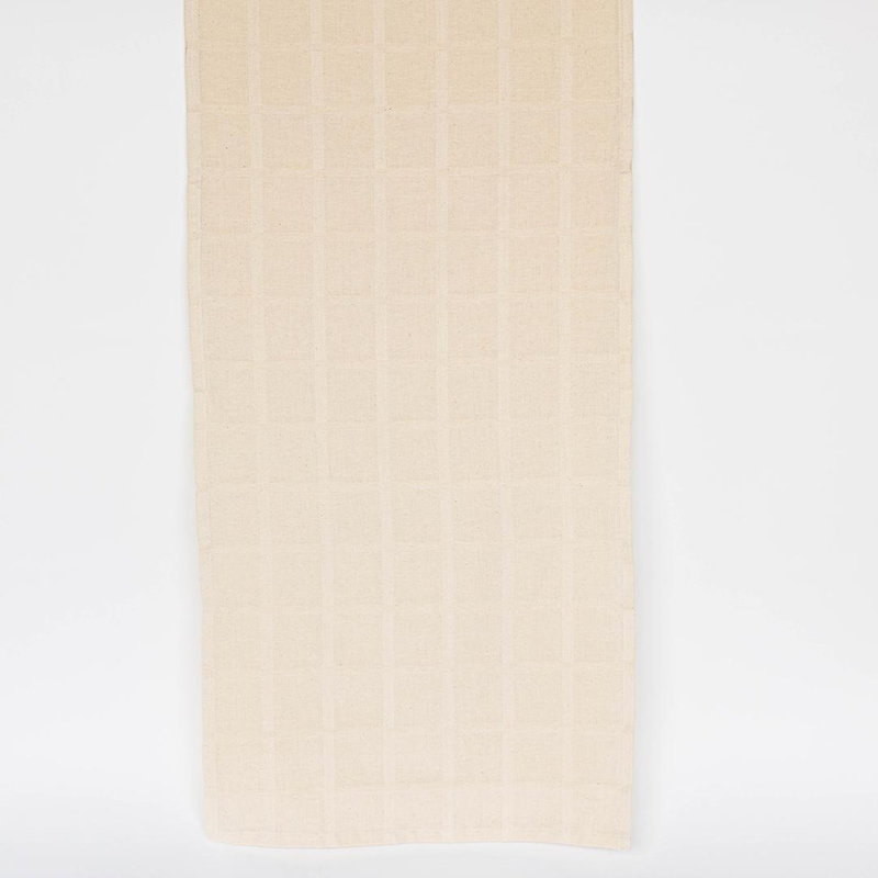 Checkered Pattern Table Runner, Checkered, Beige