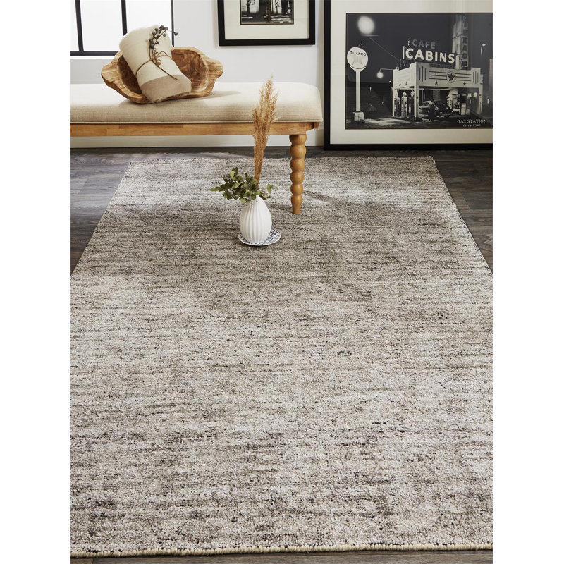 Tapis gris noué à la main Daouda, Rectangle de 2 pi x 3 pi