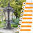 Black Aluminum Retro Solar Post Light With Dimmable LED (1-Pack)