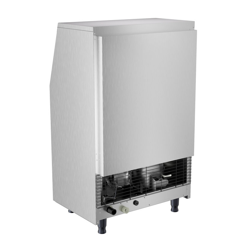 Machine à glaçons commerciale Coolake 200 lb / 24 h, refroidie à l'air sous le comptoir avec 55 lb de rangement pour bar à domicile