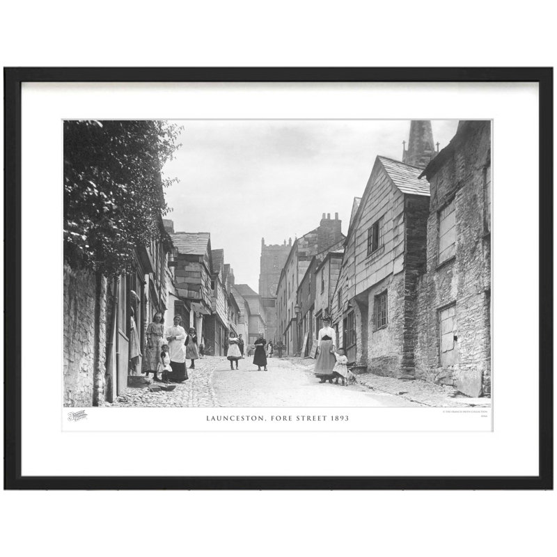 Launceston, Fore Street 1893 - Single Picture Frame Print, 28cm H x 36cm W x 2.3cm D