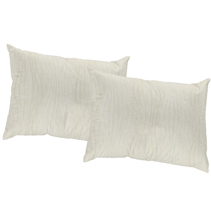 Brinnly Striped Rectangular Cushion Cover, Cream/Gold