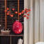 Vases de table en céramique rouge à pois faits à la main