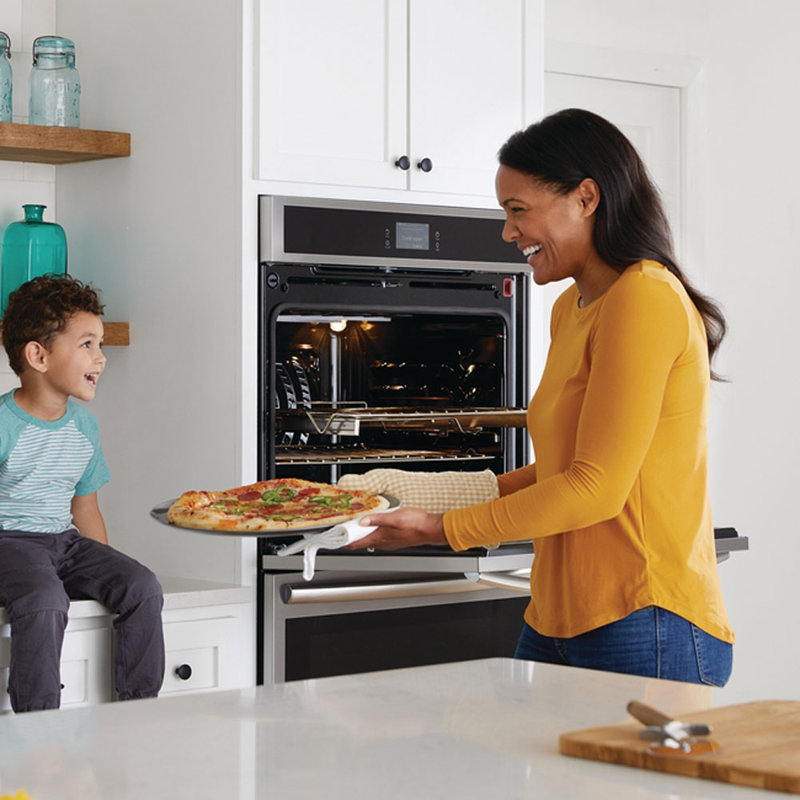30" 10.6 cu. ft Convection Electric Double Wall Oven, Black Stainless Steel