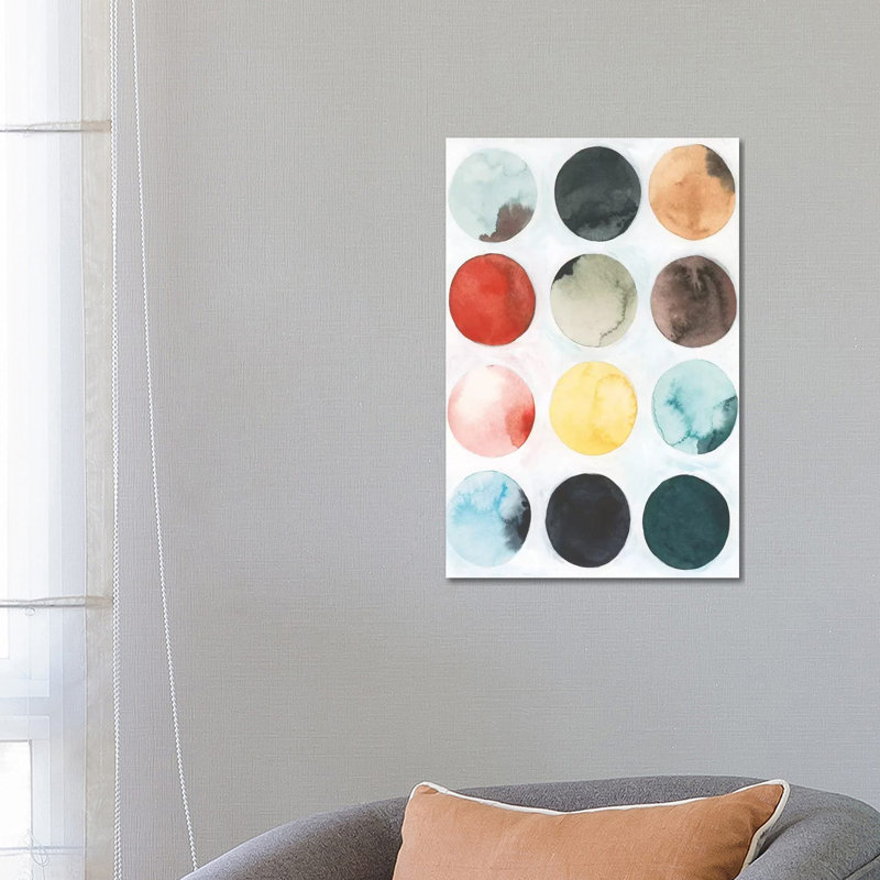 Pastel Satellite II 1 Piece Wrapped Canvas Painting, 66.04 cm H x 45.72 cm W x 3.175 cm D