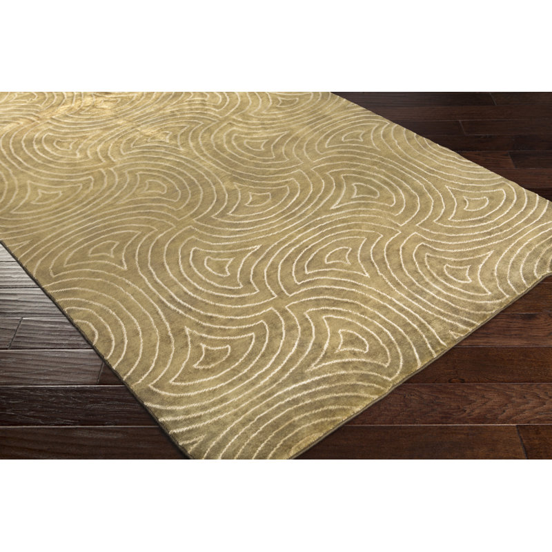 Luminous Wool Abstract Indoor Rug, Rectangle 5' x 8'