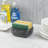 Modern Black Marble Pattern Sponge Holder