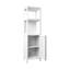 Unité de rangement blanche pour garder la salle de bain et le salon organisés - Armoire à grande capacité pour maximiser