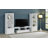 Jailine 2-Drawer 71" TV Stand With Shelving White High Gloss