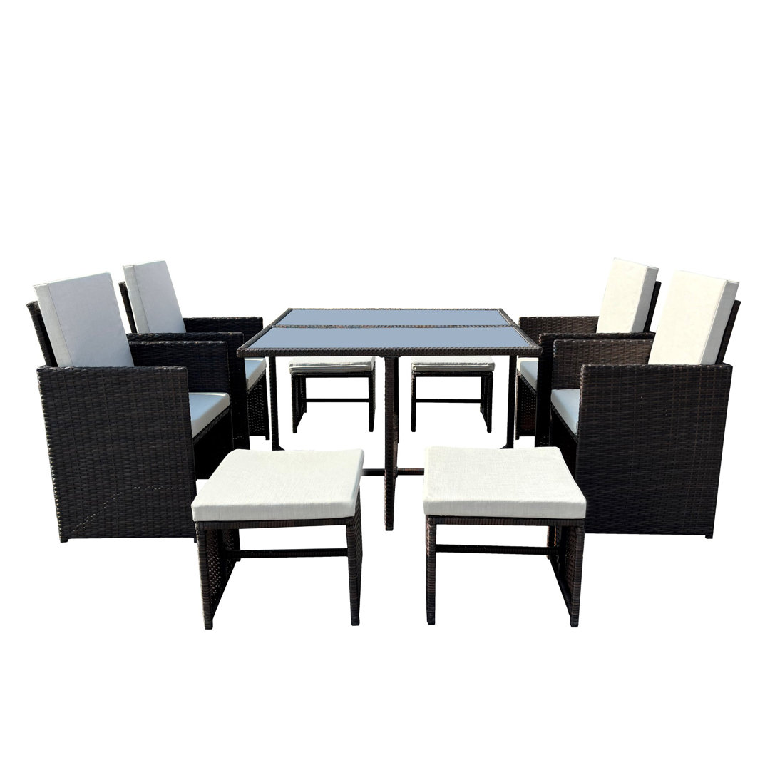Giulia 9 Piece Rattan Cube Outdoor Set