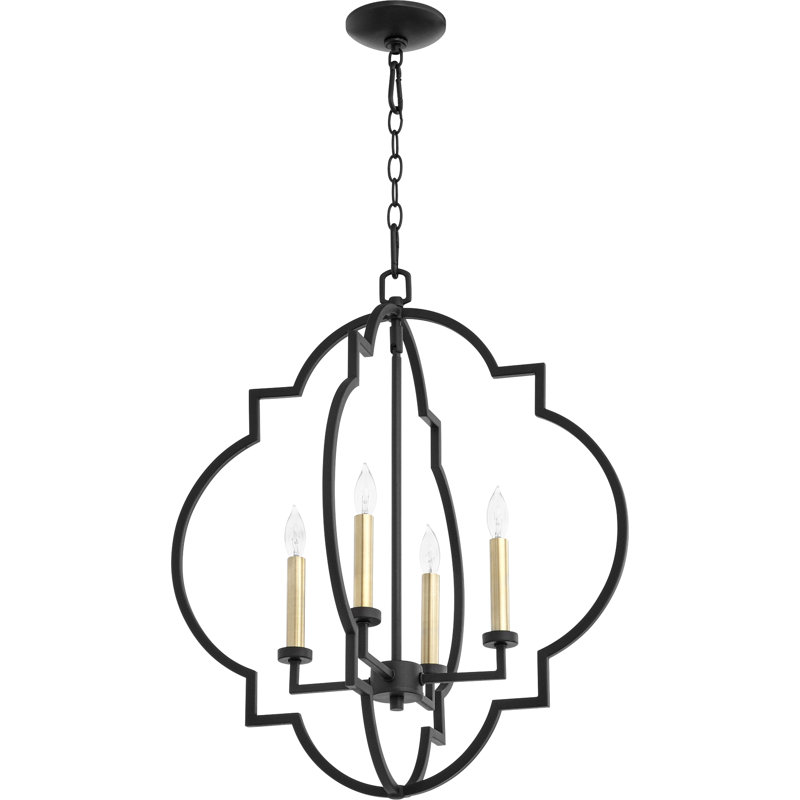 Lustre lanterne à 4 lumières Dooley, Noir