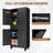 Makeace 71" H x 31.5" W x 15.7" D Black Metal Garage Storage Cabinets with Drawer, Lockable Rolling Tool Cabinets with Pegboard, 2 Adjustable Shelves & 8 Hooks