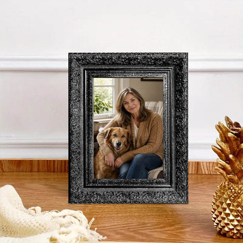 Black 1PC 11" x 14" Decorative Picture Frame with Giftable Design