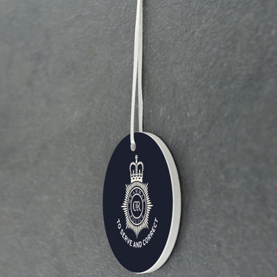 Carley Grammar Police Circle Shaped Ceramic Ornament Bauble