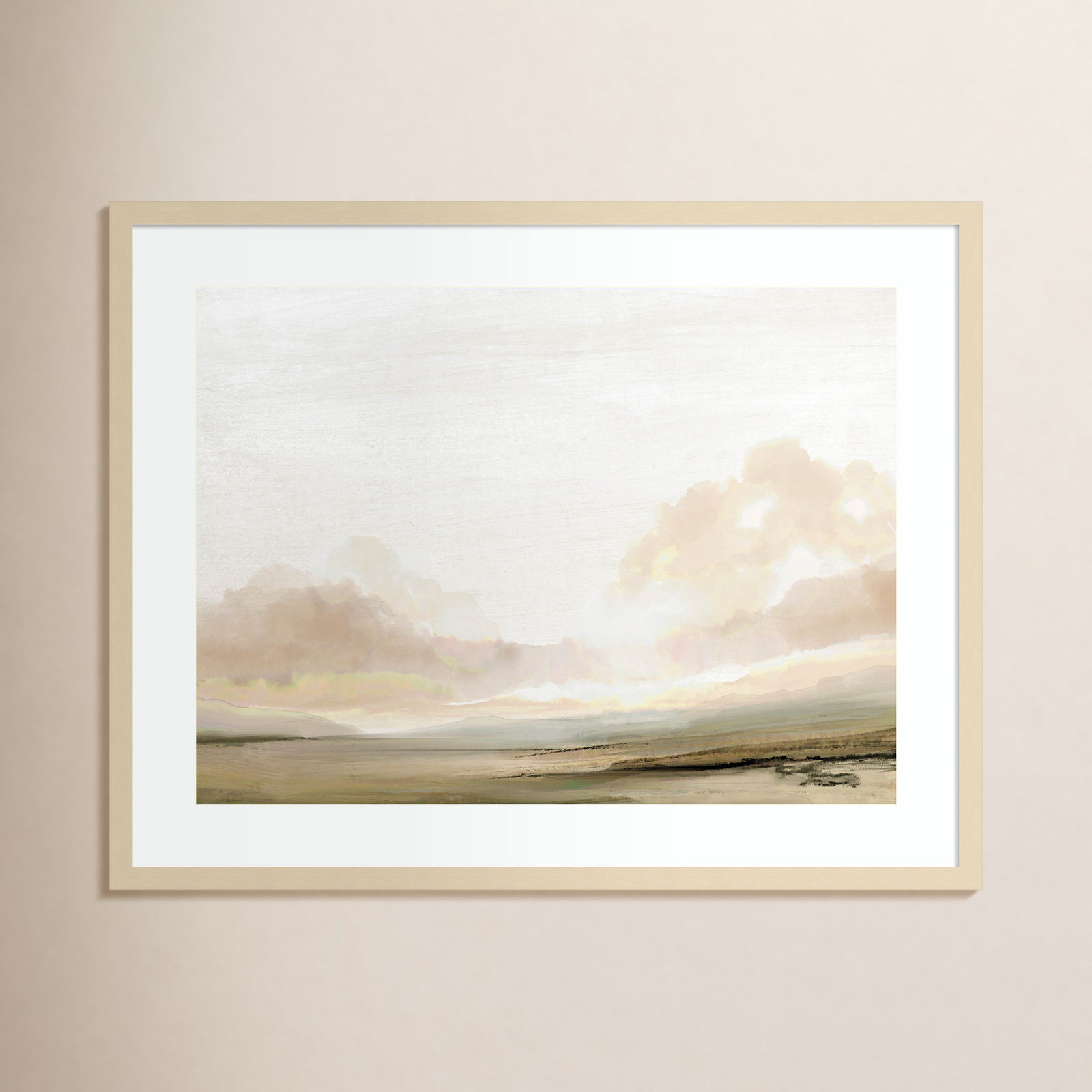 Southern Landscape Print by Dan Hobday, Brown, 26" H x 33" W x 1" D