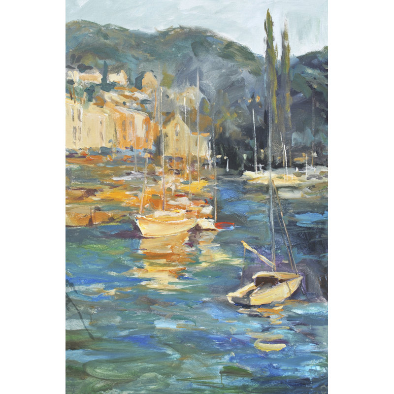 Harbor Side I by Allayn Stevens - Painting, Wrapped Canvas, 46cm H x 30cm W