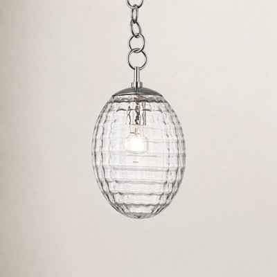 Attleboro Single Light Glass Pendant