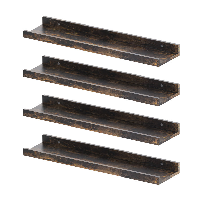 4 Piece Floating Shelf, 1.7" H x 23.5" W x 5.9" D, Retro