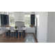 Arcuri Floral Handmade Tufted Wool Denim Area Rug