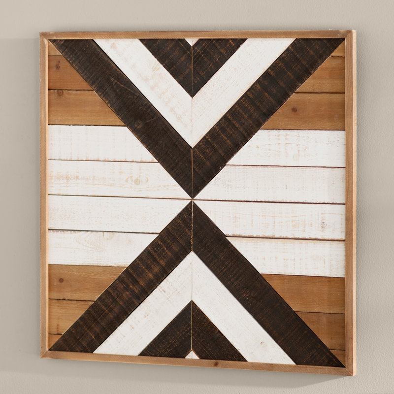 « geometric », reproduction d’art encadrée sur bois rayée