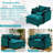 Chaise Lounge Chair Indoor with Ottoman, Oversized Chenille Lounge Sofa Chair, Comfy Reading Chair with Double-sided Armrest and Lumbar Support for Bedroom, Living Room, Office-760165450