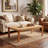 47" Sturdy Farmhouse Coffee Table with Woven Top, Extra Seating For Living Room，Corridor-117177856