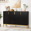 Buffet de luxe avec rangement et portes géométriques