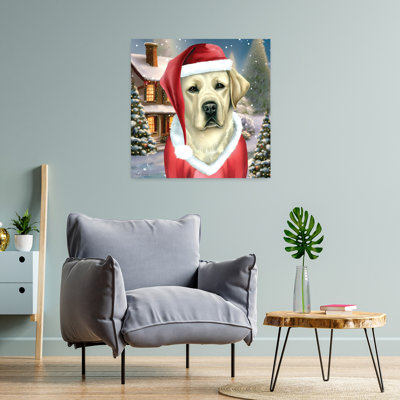 Santa Claus Lab 1 Piece Wrapped Canvas Wall Art