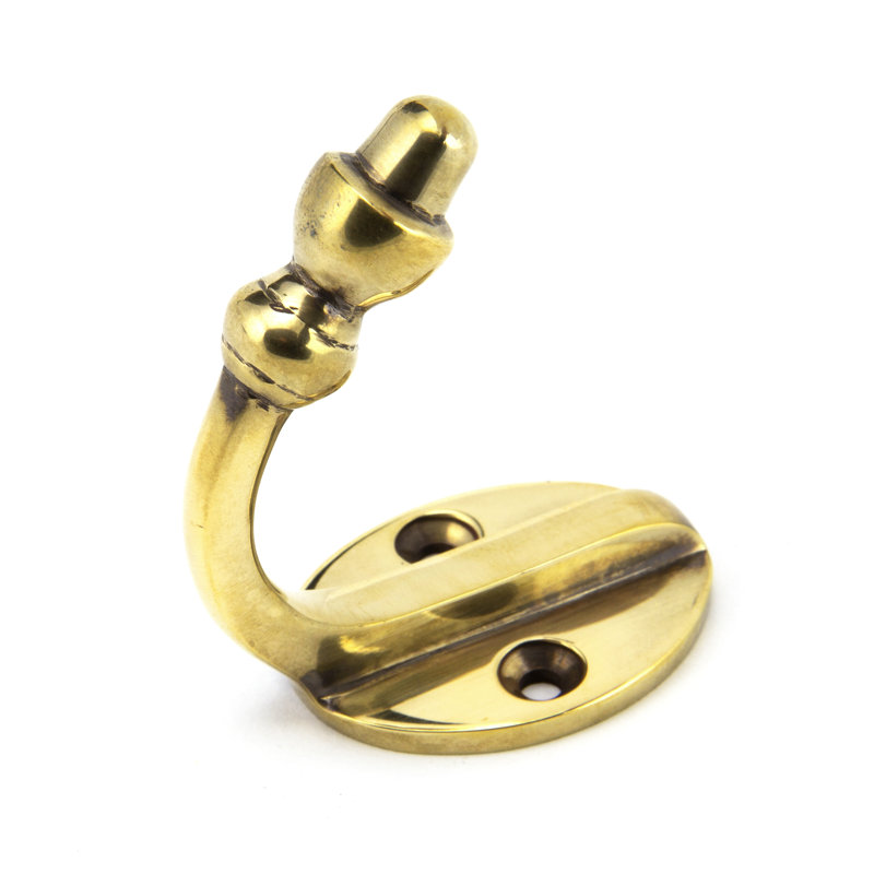 Coat Hooks Brass Wall Hook, Aged Brass