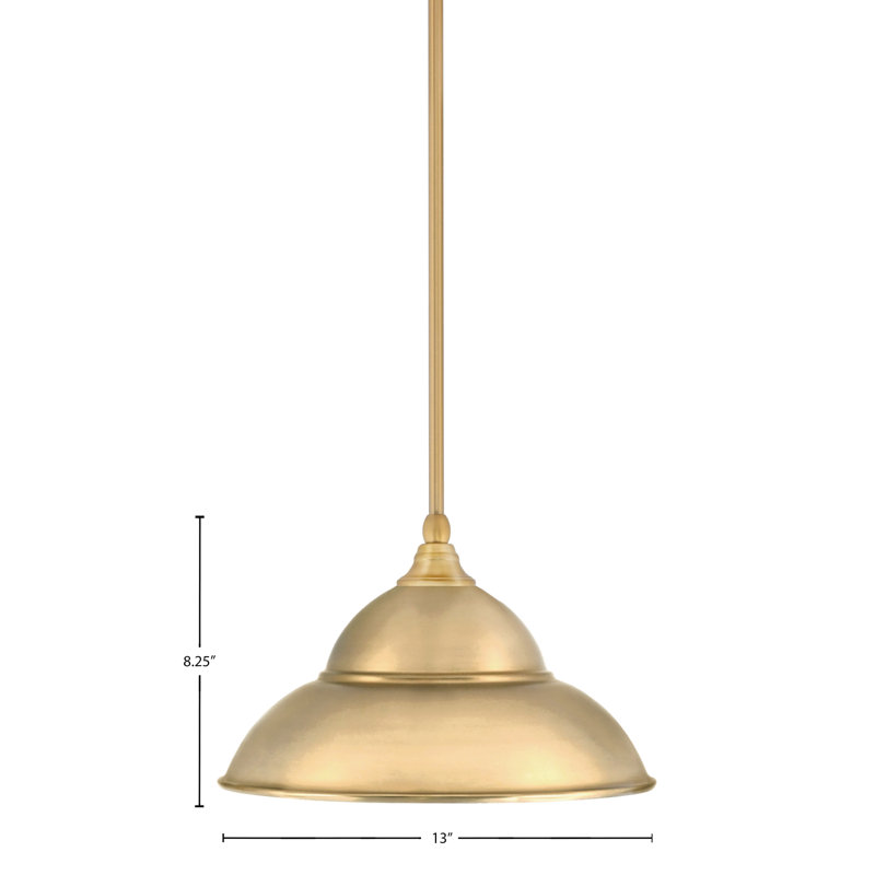 Mini-luminaire suspendu suspendu au fini nouvel âge avec abat-jour en métal à double bulles 13 po New Age