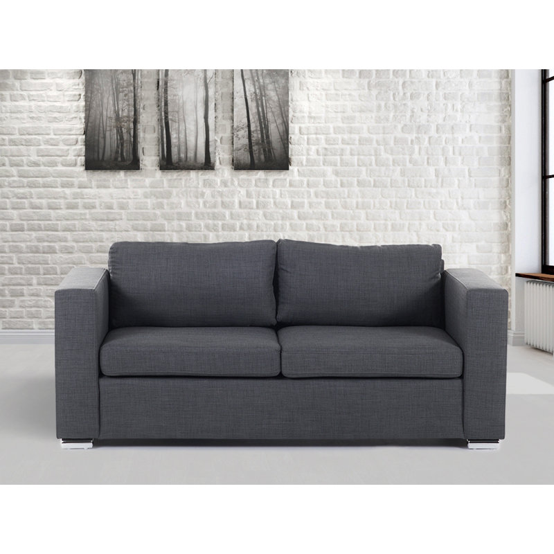 Canapé Helisinki, Polyester - Gris foncé