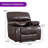 3 - Piece Modern Faux Leather Manual Reclining Living Room Set With Storage Console & Cup Holders-2016449535