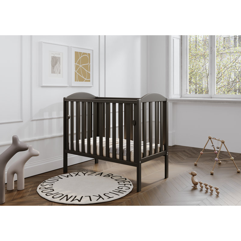 Waffi Space Saver Cot Black With Bamboo Mattress 