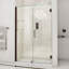 DreamLine Unidoor 49 - l 50 po x H 72 po sans cadre porte de douche à charnière avec tablettes en bronze huilé-121985794