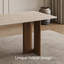Table de salle à manger moderne en pierre de 63 po, plateau en pierre résistant aux égratignures et à la chaleur avec base évidée, pour 6 personnes