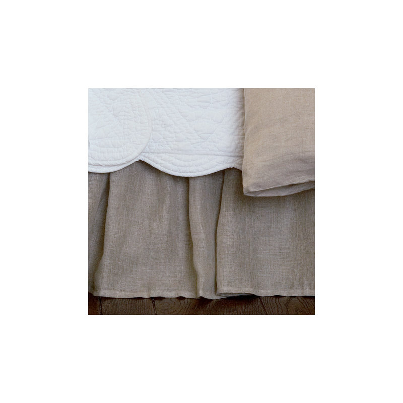 Voile 18" Bed Skirt, King, Natural
