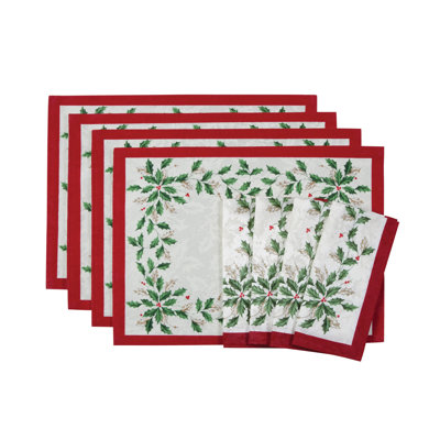 Ensemble de napperons et serviettes de table Lenox 8 pièces