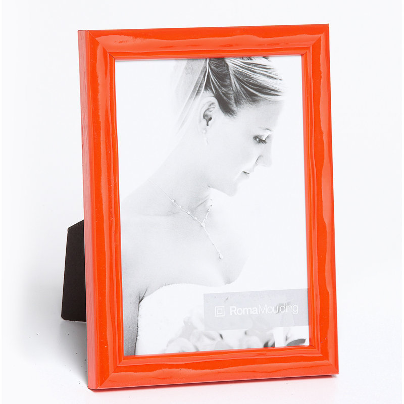 Catron Wood Embossed Picture Frame, 8" x 10", Shimmering Orange