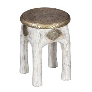 34cm Wide Round Footstool Ottoman