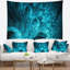 Tapisserie de forêt abstract blue blue psychédélique-28497723