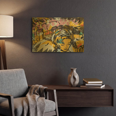 «Surprise B» par Dan Monteavaro, art mural en métal doré, 24 po x 16 po