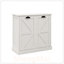 Armoire de trieur de linge inclinable à deux compartiments avec design élégant et sacs amovibles pour une organisation efficace