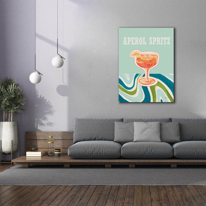 «Aperol Spirz» par Yvette St. Amant, art mural sur toile, 26 po x 34 po, H 54 po x l 40 po x P 1,5 po