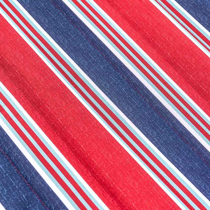 Hamac pour bar avec support Hynde, Bleu/rouge