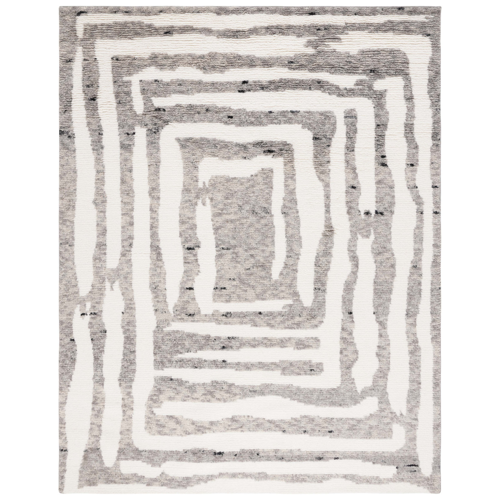 Kass Handmade Wool Rug, Rectangle 5' x 8'