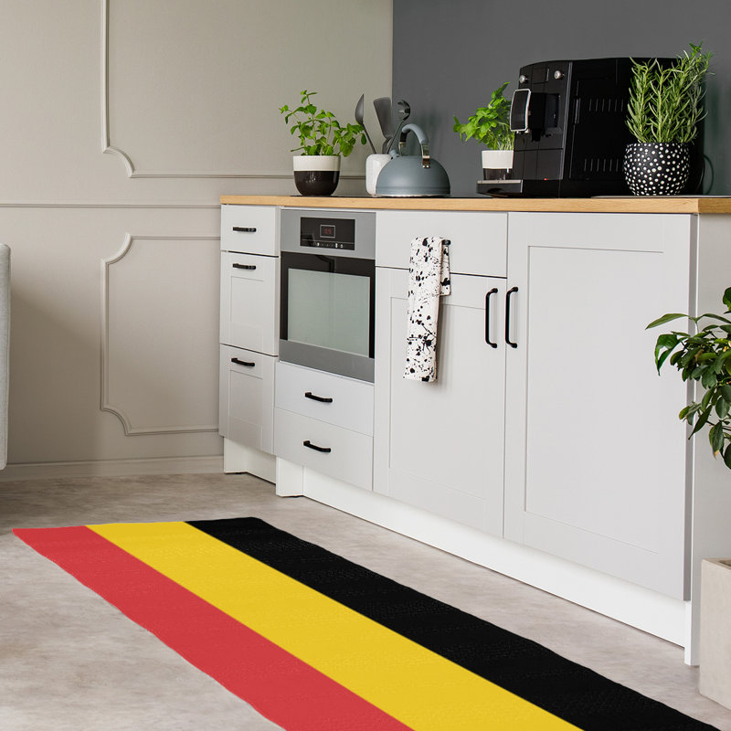 Tapis de zone rouge/jaune, Tapis de couloir 2 pi 6 po x 8 pi