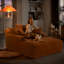 Très grande chaise longue d'intérieur, canapé rembourré en velours côtelé, aucun assemblage requis, canapé-lit-117949593