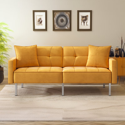 Upholstered Modern Convertible Folding Futon Sofa Bed for Compact Living Space, Apartment, Dorm,sofas,couches