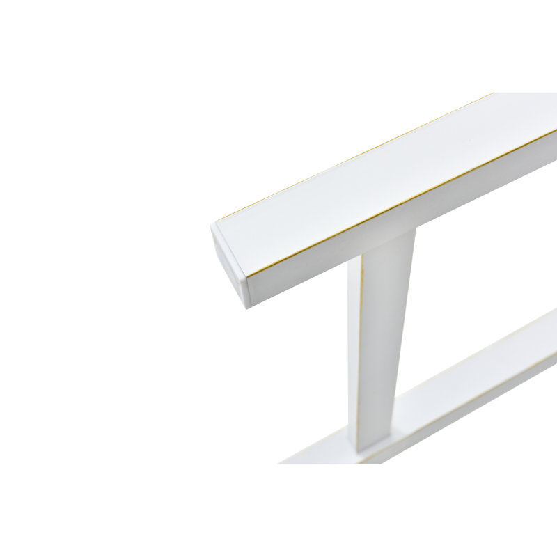 Banc de véranda en métal blanc pour l'extérieur