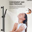 Système de douche à pression équilibrée, robinet de douche à pluie 10 "avec barre coulissante et douchette à main-107557319